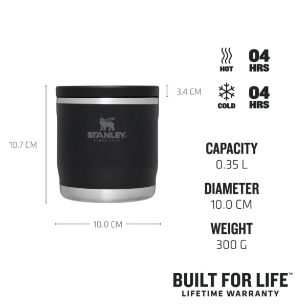 Termoska na jedlo STANLEY The Adventure To-Go Food Jar 0.35l black - Image 3